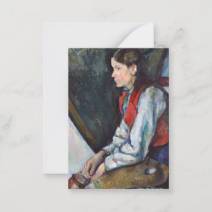 Carte De Correspondance Paul Cezanne - Garçon dans la veste rouge