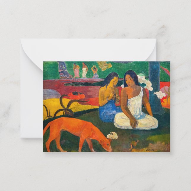Carte De Correspondance Paul Gauguin - Arearea / Le Chien Rouge (Devant)