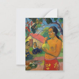 Carte De Correspondance Paul Gauguin - Femme tenant un fruit