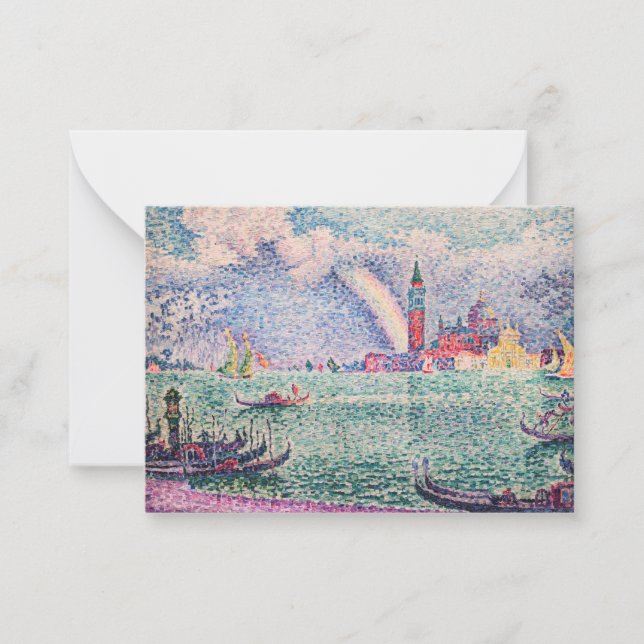 Carte De Correspondance Paul Signac - Arc-en-ciel, Venise (Devant)