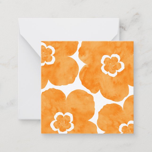 Carte De Correspondance Pavot à eau orange (Devant)