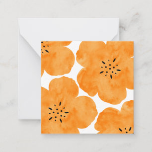 Carte De Correspondance Pavot à eau orange 2