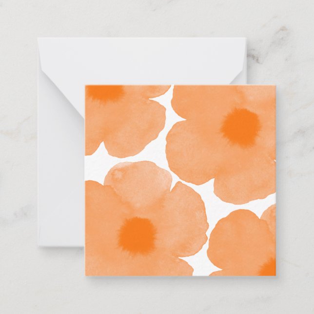 Carte De Correspondance Pavot à eau orange 3 (Devant)