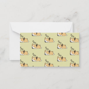 Carte De Correspondance Pembroke Welsh Corgi Sleeping Amoureux des chiens 
