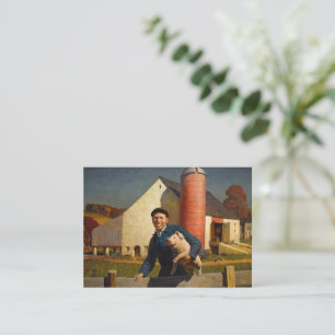 Carte De Correspondance Pennsylvania Farmer par Newell Convers Wyeth