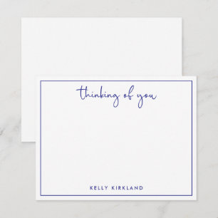 Carte De Correspondance Penser à vous Marine Blue Personnel