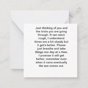 Carte De Correspondance Pensez simplement à vous