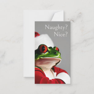 Carte De Correspondance Père Noël Frog Naughty ou Nice à : De :