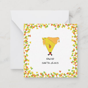 Carte De Correspondance Père Noël Nacho avec chips