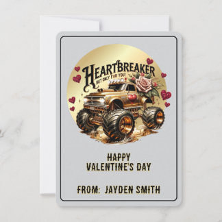 Carte De Correspondance Personalize Heartbreaker Gold Monster Truck  