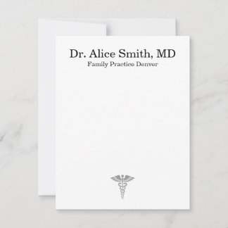 Carte De Correspondance Personalized Doctor Note Cards