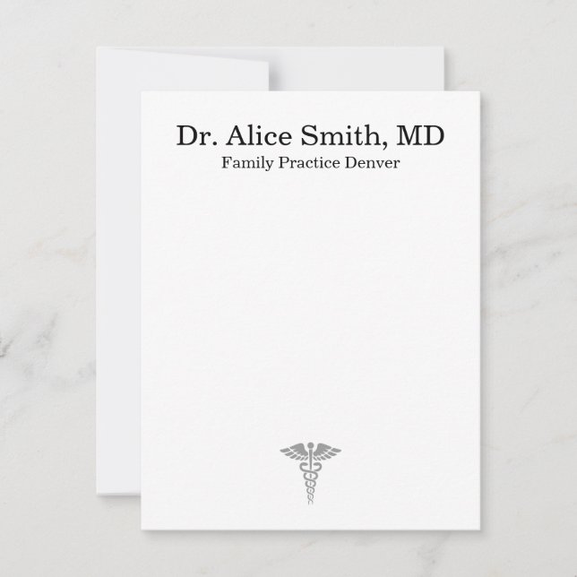 Carte De Correspondance Personalized Doctor Note Cards (Devant)
