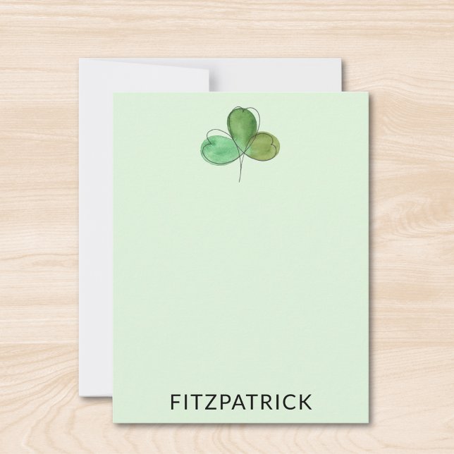 Carte De Correspondance Personalized Green Shamrock Irish Heritage (Créateur téléchargé)
