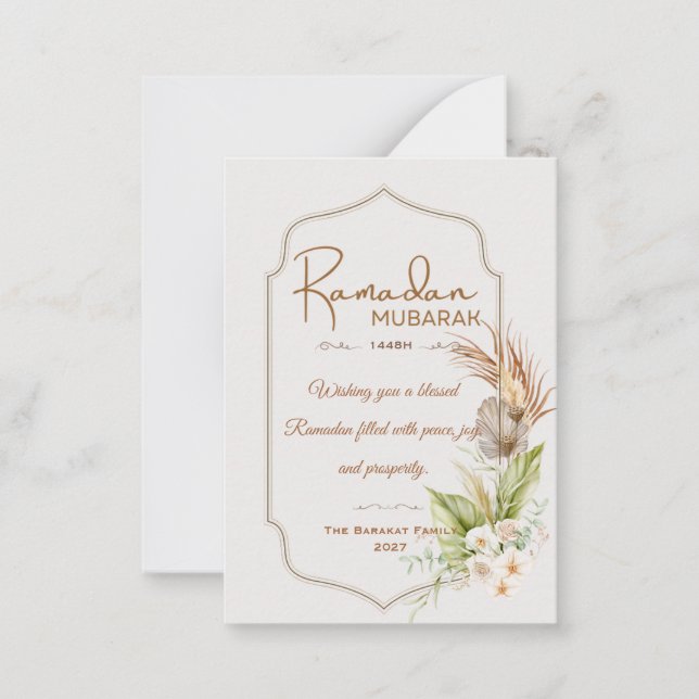 Carte De Correspondance Personalized Ramadan Mubarak Greeting Card (Devant)