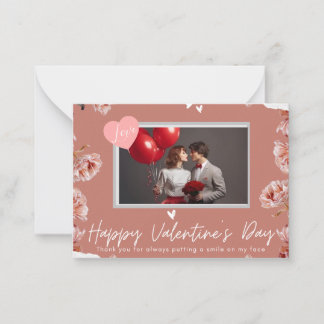 Carte De Correspondance Personalized Valentine’s Day Photo Card | Romantic