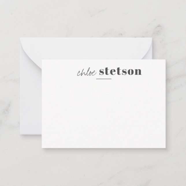 Carte De Correspondance Personnalisé moderne (Devant)