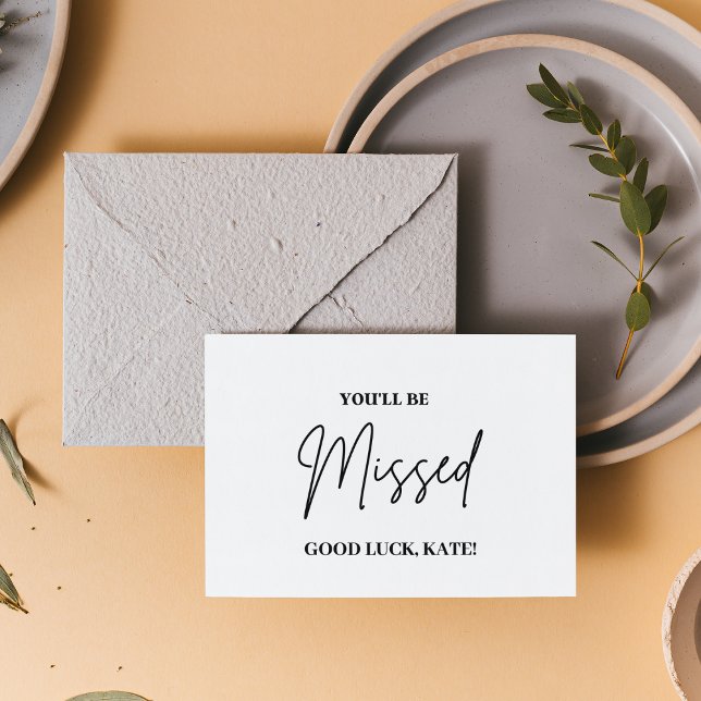 Carte De Correspondance Personnalisé, vous allez être absent | Nouveau tra (Créateur téléchargé)