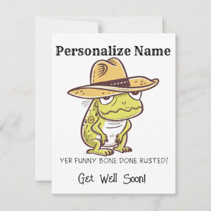 Carte De Correspondance Personnalisez Obtenir Bien Cowboy Frog Remplacemen