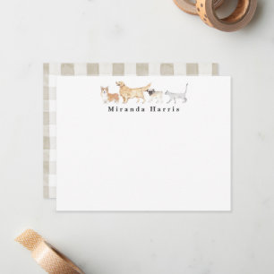 Carte de correspondance personnelle pour chiens et