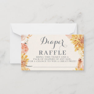 Carte De Correspondance Petit BABY SHOWER CITROUILLE Déchets Raffle