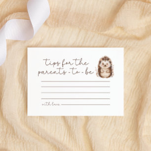 Carte De Correspondance Petit Hérisson Conseil Parentaux Enclosure pour Ba