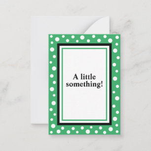 Carte De Correspondance Petit Point "Un Petit Quelque Chose !" Cartes_Vert