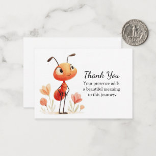 Carte De Correspondance Petit rêveur Fourmi en fleurs Merci