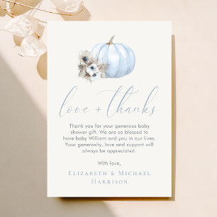 Carte De Correspondance Petite Citrouille Remerciements pour Baby Shower G