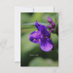 Carte De Correspondance Petite fleur violette vers le haut