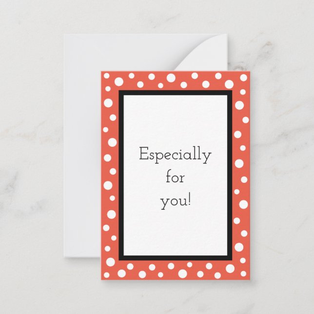 Carte De Correspondance Petites cartes-cadeaux de points_Orange (Devant)