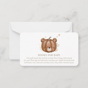 Carte De Correspondance Petits Citrouilles Ours Bébé Livres Pour Bébé