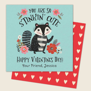 Carte De Correspondance Petits Valentines Jour Stinkin Cute Skunk