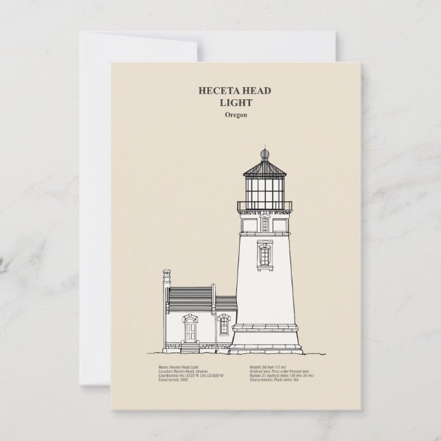 Carte De Correspondance Phare de Heceta Head - Oregon - SBD (Devant)