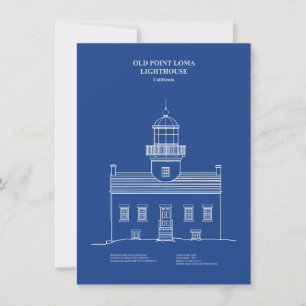 Carte De Correspondance Phare de Old Point Loma - Californie - AD