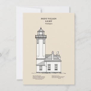 Carte De Correspondance Phare de Point Wilson - Washington - SBD