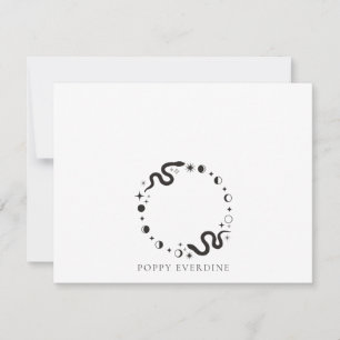Carte De Correspondance Phases de lune céleste Serpent Personnalisé