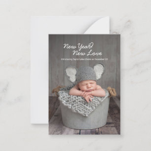 Carte De Correspondance Photo de bébé Nouvel An Nouvel Amour Vacances Nais