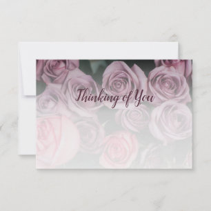 Carte De Correspondance Photo personnalisée rose - Penser à vous -