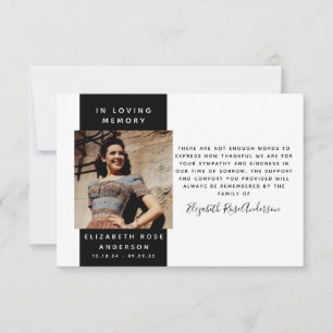 Carte De Correspondance Photo Sympathy Funeral Merci