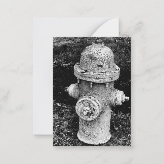 Carte De Correspondance Photographie d'une vieille borne d'incendie usée e