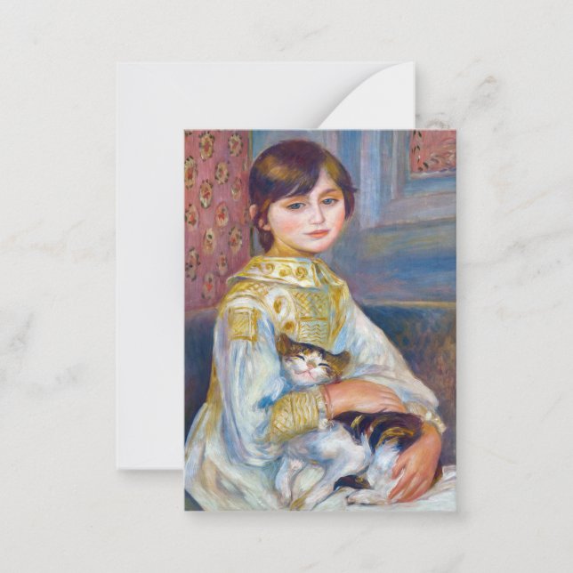 Carte De Correspondance Pierre-Auguste Renoir - Enfant avec chat (Devant)