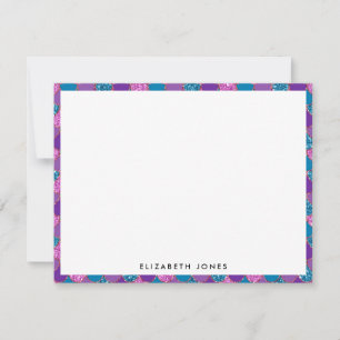 Carte De Correspondance Pink Purple Turquoise Parties scintillant Éclairag