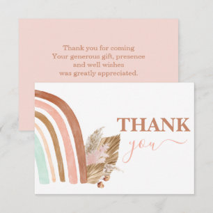 Carte De Correspondance Pink Rainbow merci