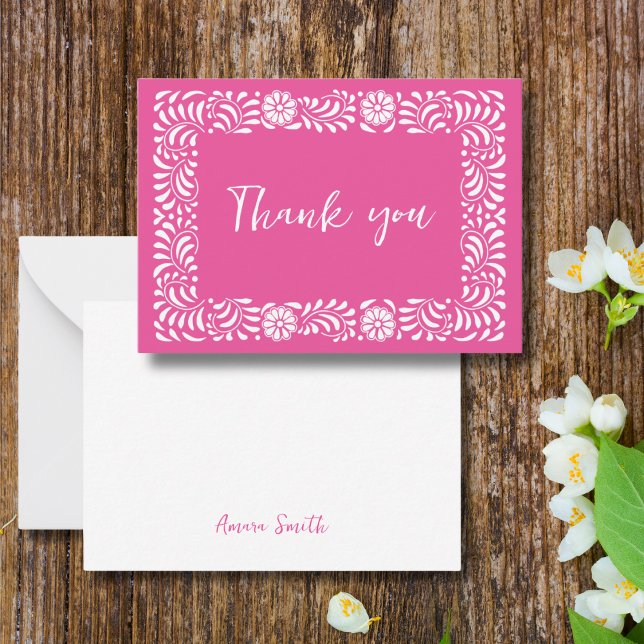 Carte De Correspondance PINK Talavera merci (Créateur téléchargé)