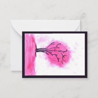 Carte De Correspondance Pink Tree Note Card
