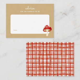 Carte De Correspondance Pique-nique au champignon rouge Baby Shower Consei