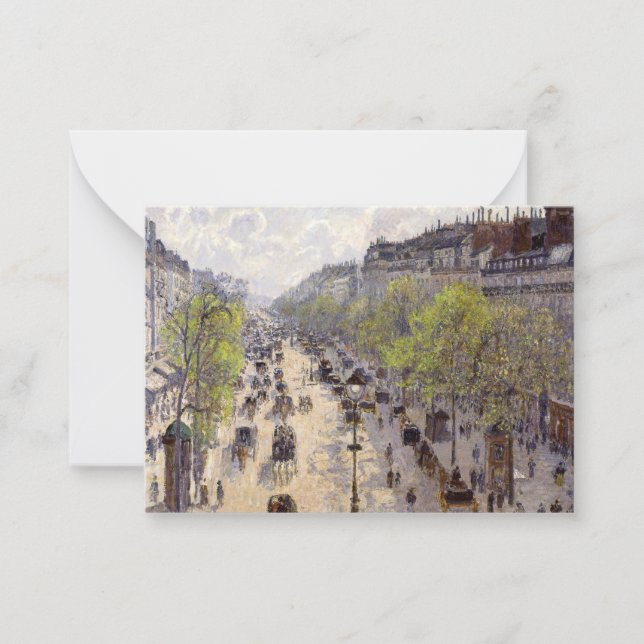 Carte De Correspondance Pissarro - Boulevard Montmartre, Printemps (Devant)