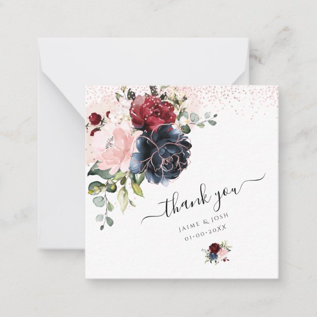 Carte De Correspondance PixDezines Aquarelle Fleurs Broussailleuses Bourgo (Devant)