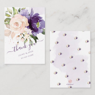 Carte De Correspondance PixDezines Aquarelle Fleurs Roses Rouges Violet