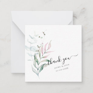 Carte De Correspondance PixDezines Aquarelle Gomme rose Eucalyptus